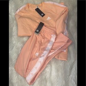 Brand New with tags Adidas outfit! Coral color!!